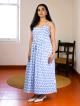 Betel Breeze Handblock Noodles Strap Cotton Dress