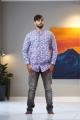 PurpleFloral Handblock Cotton Short Kurta