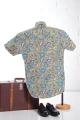 Grey Bloom Handblock Cotton Shirt