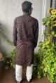 Brown Bandhani Cotton Kurta