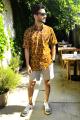 Artsy Mustard Hand Block Print Mens Shirt 