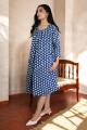 IndiDots Handblock Cotton Flared Dress