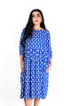AquaBloom Handblock Cotton Gathered Dress