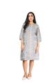 GreyWave Handblock Cotton Shift Dress