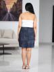 Hand Block Print Denim Pattern Skirt