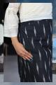 Black White Handwoven Cotton Long Skirt
