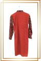 Maroon Ajrakh Handblock Cotton Kurta