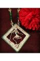 Maa Durga Diamond Dhokra Brass Necklace