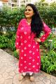 Magenta Pink Bandhej Silk Kurta