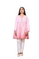Gulaabi Charm Chikankari Cotton Short Kurti